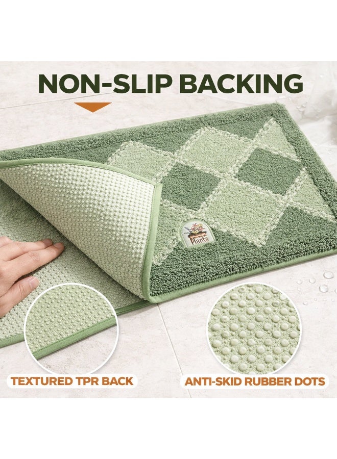 EBREEZZ Diamond Pattern Bathroom Floor Mat – Ultra Soft & Highly Absorbent Non-Slip Bath Rug - Image 3